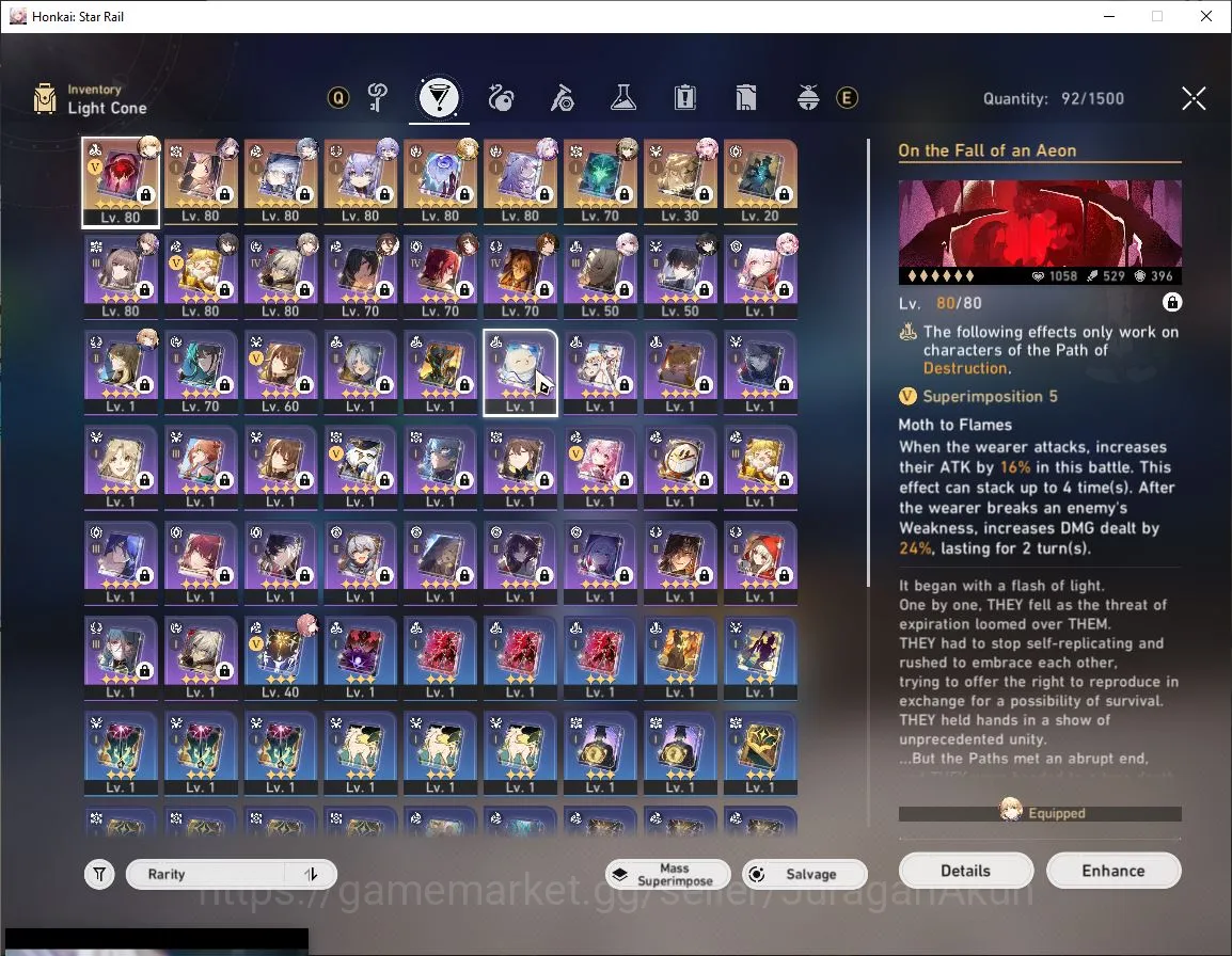Honkai Star Rail Accounts Mid Game Asia|TL67|7 Limited[Castorice E1+Sign,Sunday+Sign,The 5