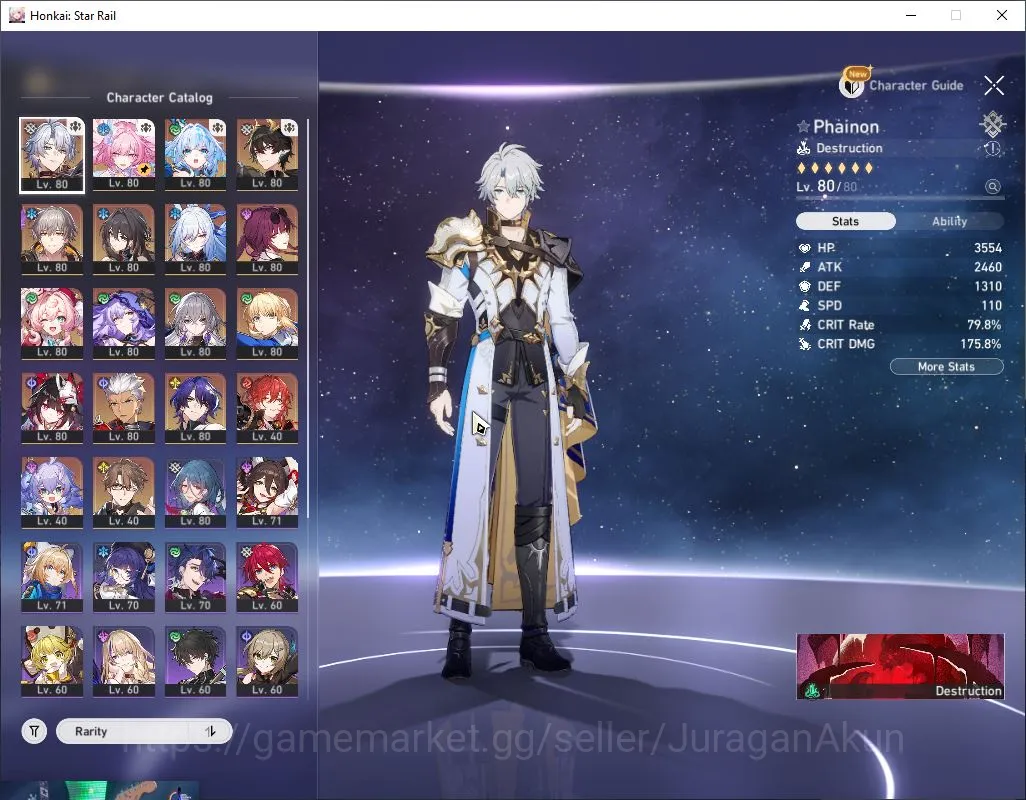 Honkai Star Rail Accounts End Game ASIA|TL 70|13 Limited |Hyacine+Sign,Saber+Sign,Cyrene,Phainon,Cerydra,Sparkle,Etc|MC 3