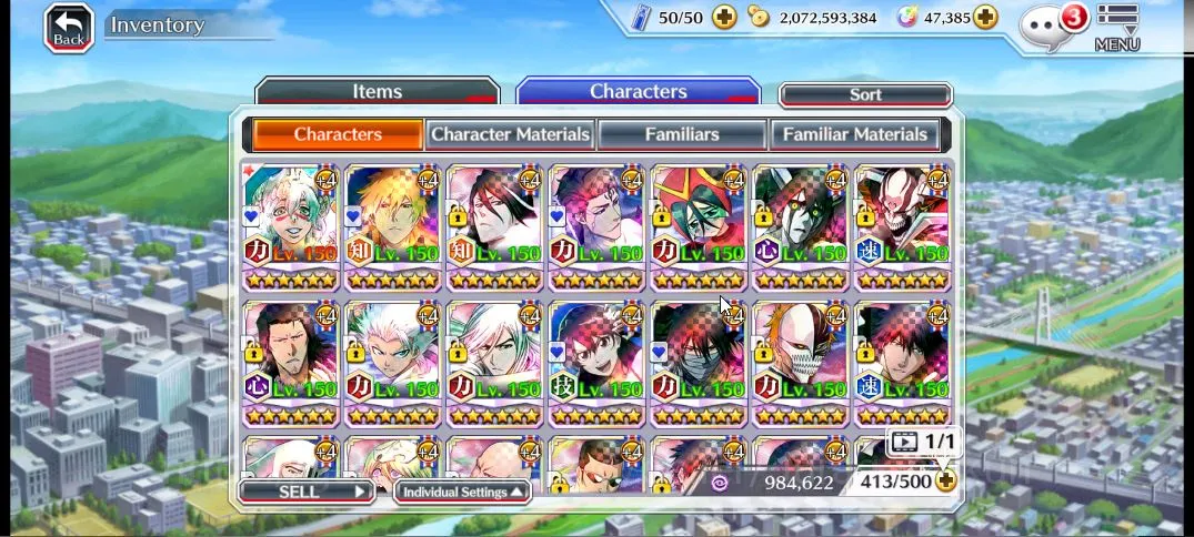 Bleach: Brave Souls Accounts Mid-Tier FLASH! [GLOBAL]|47K Orb|Ichigo 10th,Ichigo 9th,Nelliel 10th Art,V2 4