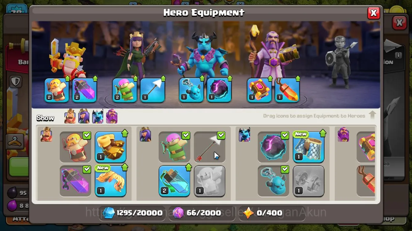 Clash of Clans Accounts Mid-Tier TH11-BH5 Lvl 78 |Thropy 1015| HH5 |BK31-AQ24-GW13-MP20-RC0|Free CN ON|Protect Off|Take 4