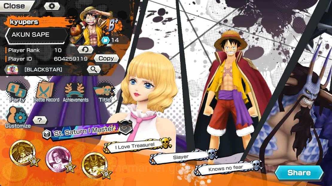 One Piece Bounty Rush Accounts GLOBAL| EX 2, monster Onigashima kaido, become kin image 2