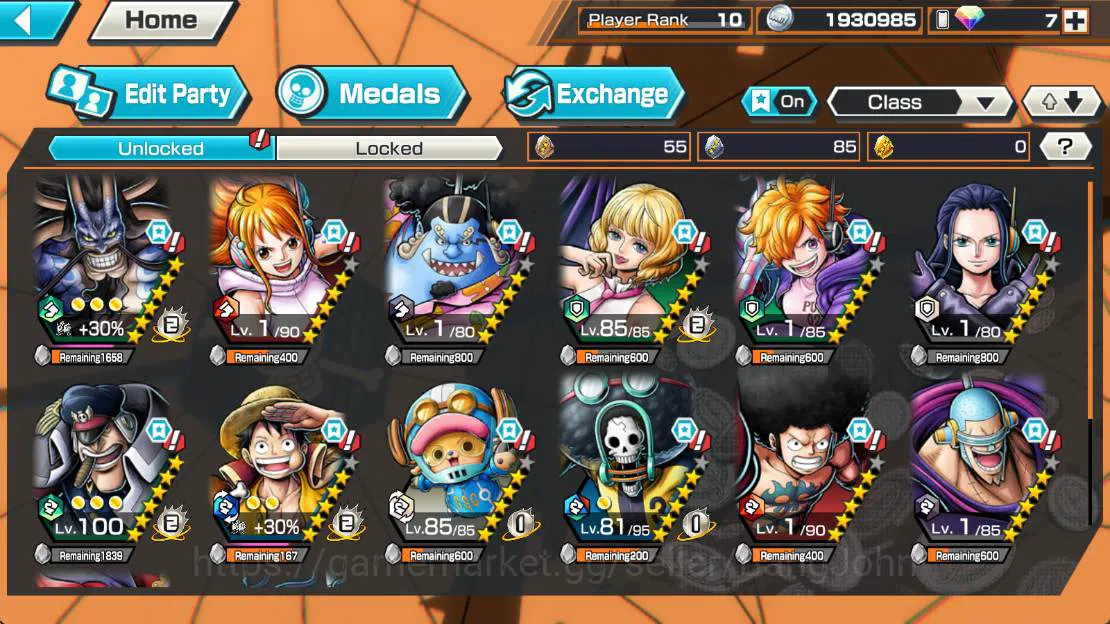 One Piece Bounty Rush Accounts GLOBAL| EX 2, monster Onigashima kaido, become kin image 3