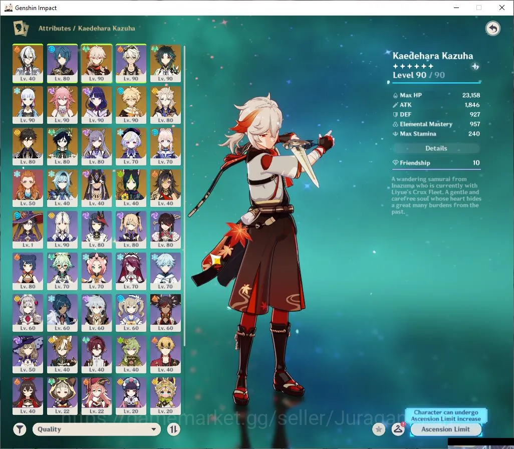 Genshin Impact Accounts ASIA|AR 58|12 Limited+4 (5* Weapon)|Arlecchino,Kaz image 2