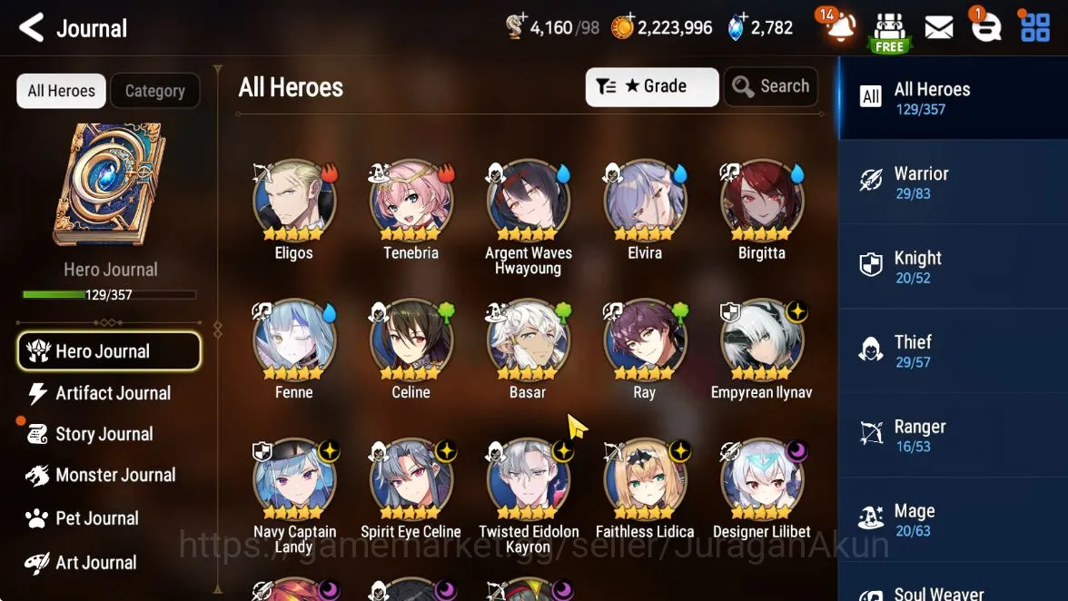 Epic Seven Accounts Starter Asia Unverif|Best Starter|EP3|FreshMLT|9ML [SE 4