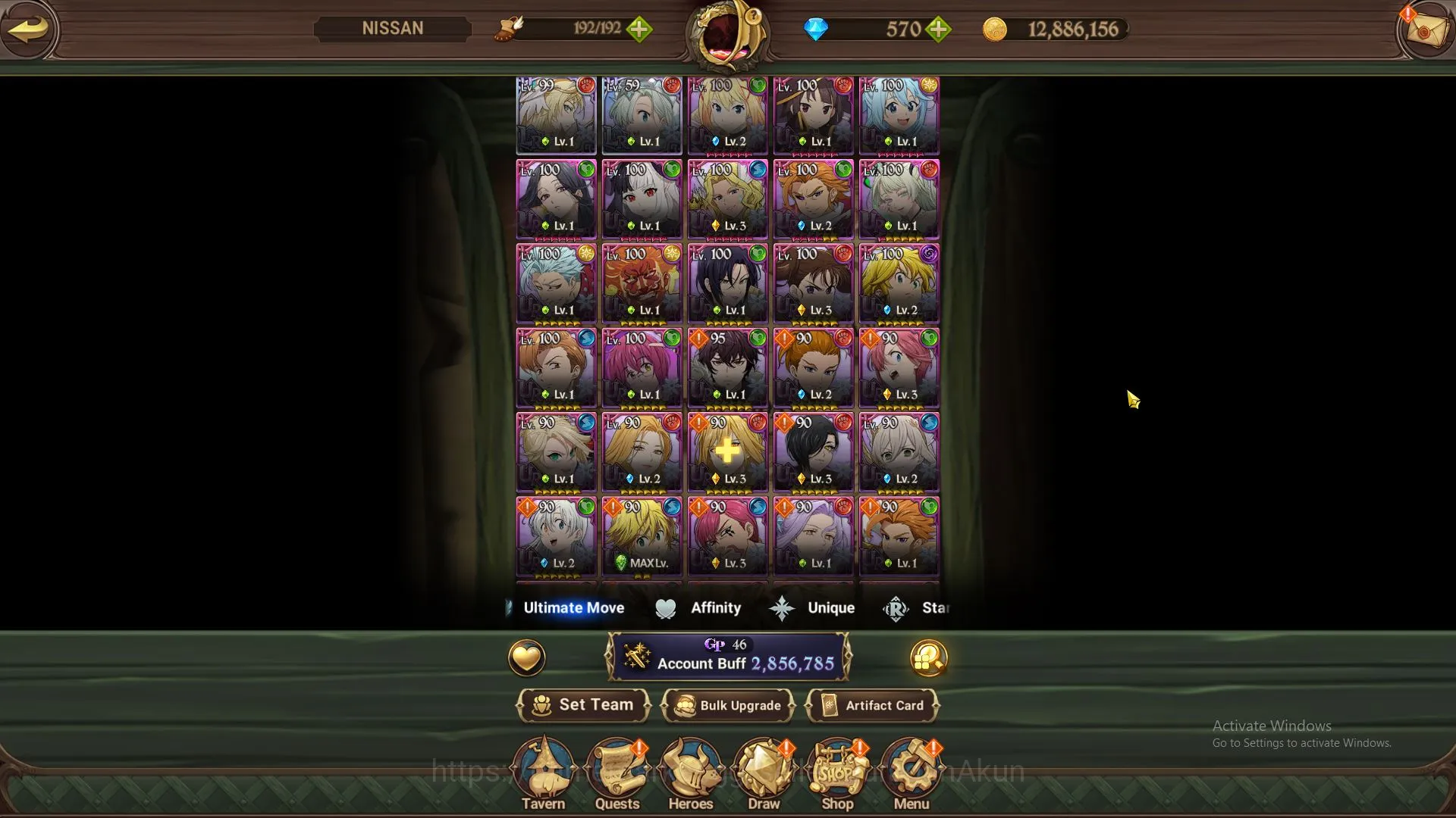 The Seven Deadly Sins: Grand Cross Accounts Midgame ASIA|2,8M CC|2LR + 5UR + Collab Konosuba + 570 2
