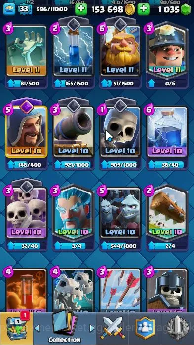 Clash Royale Accounts Starter Lvl 33|Trophy 7078|Limited Skin|KTL 11|Card 115|4 EVO 5 Champ 17 Legend,32 Epic,29 Rare,29 6