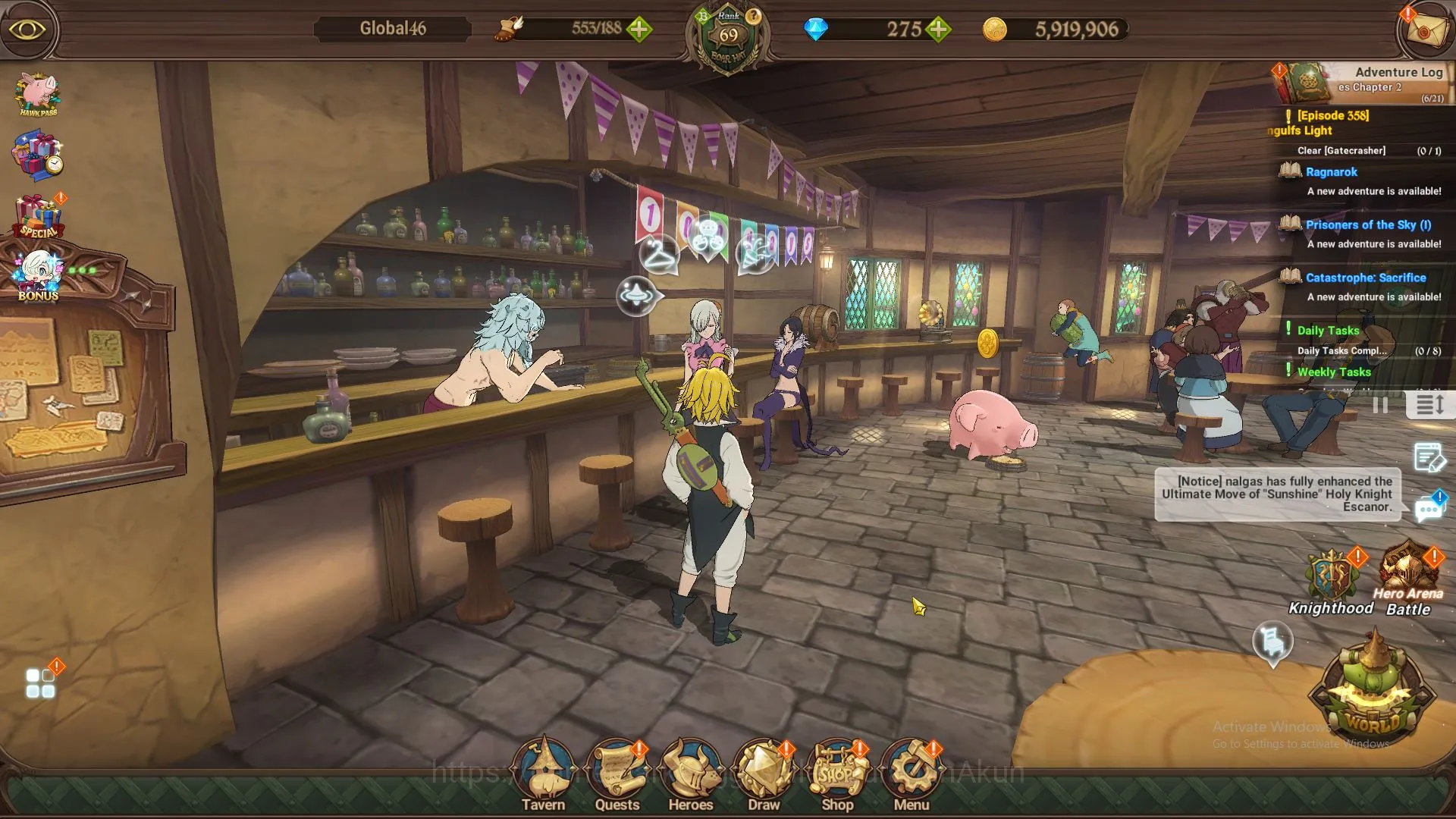 Global|3M CC|1LR+4UR+Full Collab Konosuba+275 Gems|Elizabeth,Goddess,KDiane,Thor,Sabunak|Code Only|(SDS2557) The Seven Deadly Sins: Grand Cross Accounts Midgame Global|3M CC|1LR+4UR+Full Collab Konosuba+275