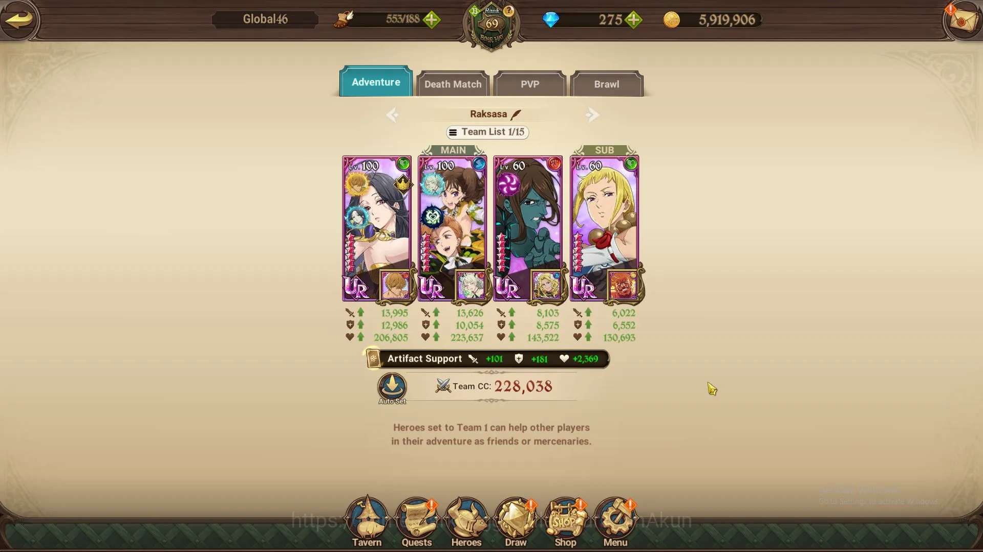 The Seven Deadly Sins: Grand Cross Accounts Midgame Global|3M CC|1LR+4UR+Full Collab Konosuba+275 4