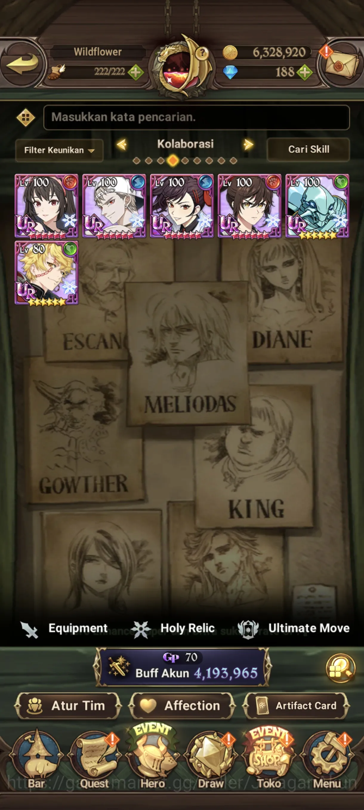The Seven Deadly Sins: Grand Cross Accounts Endgame Asia |4.1M CC| 2LR + 6UR + Full Collab TOG + OVL 2