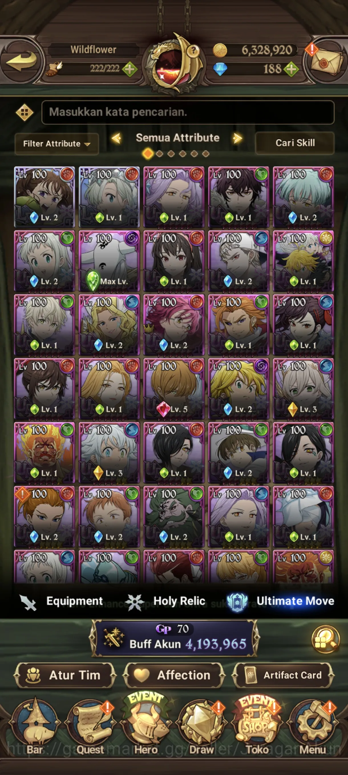 The Seven Deadly Sins: Grand Cross Accounts Endgame Asia |4.1M CC| 2LR + 6UR + Full Collab TOG + OVL 4