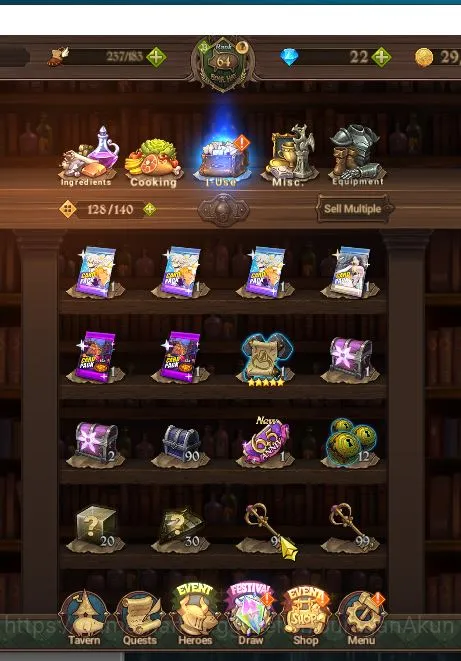 The Seven Deadly Sins: Grand Cross Accounts Midgame Asia|2,3M CC|1 LR+5 UR Collabs|Elizabeth,Demon 15