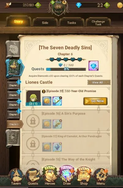 The Seven Deadly Sins: Grand Cross Accounts Midgame Asia|2,3M CC|1 LR+5 UR Collabs|Elizabeth,Demon 4