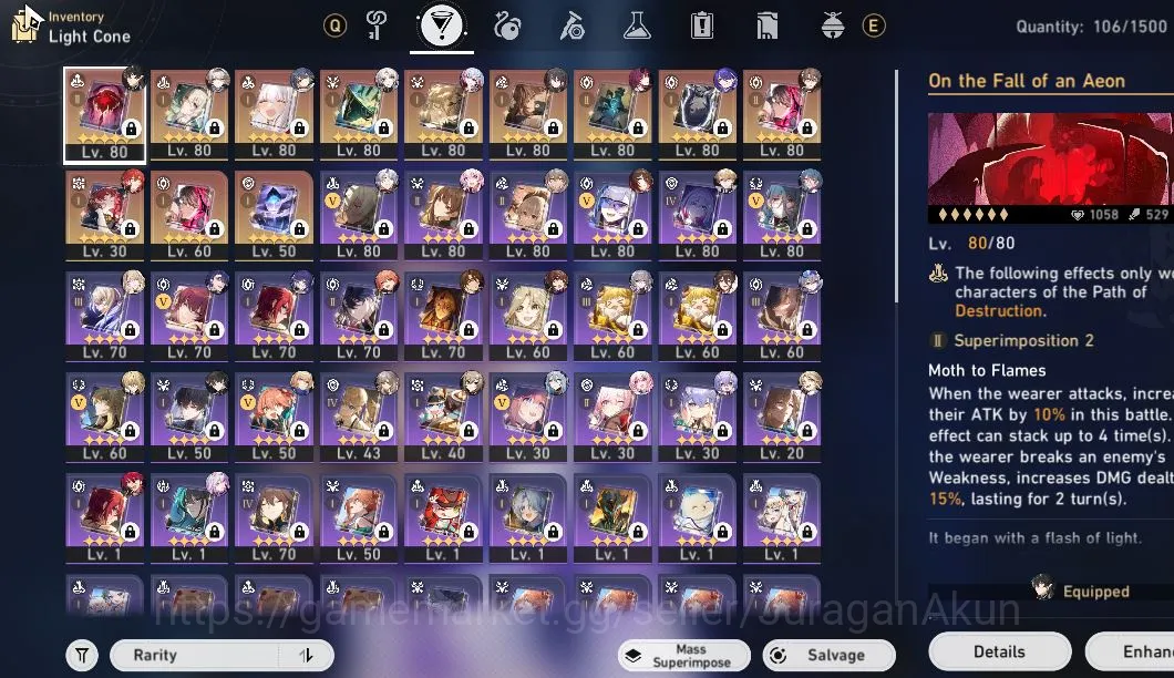 Honkai Star Rail Accounts ASIA[TL70] 14 Limited [Archeron +Sign, Phainon, Ca image 5