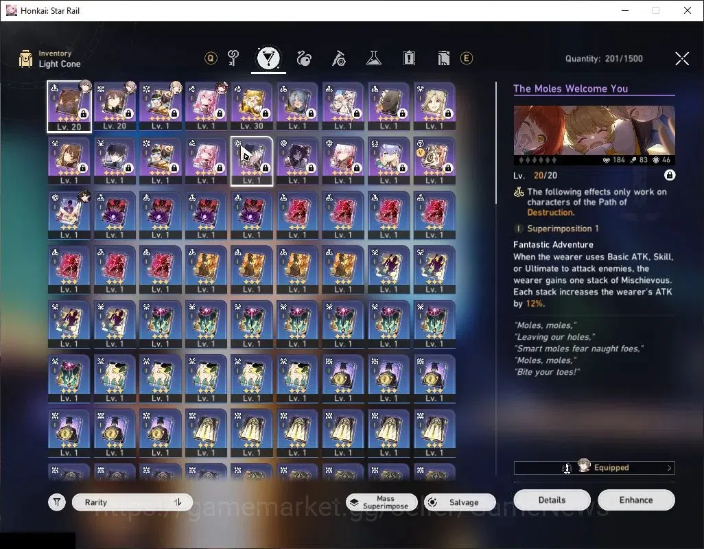 Honkai Star Rail Accounts Asia | TL 21 | 2 Golden Comp | 3 Limited | Castori image 5