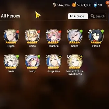 Epic Seven Accounts Starter Global Unverif|Starter|2ML [Monarch Ieria,Judge Kise]|PoH+Bless ON|MoR 9|Ep1 Started|Check