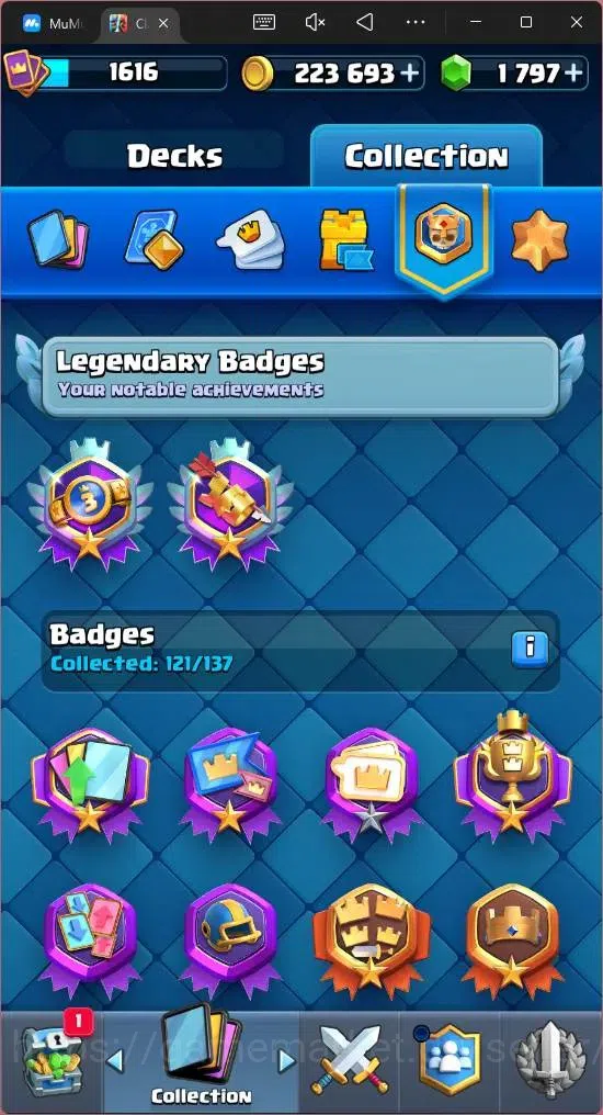 Clash Royale Accounts Mobile |KTL 16|Trophy 10157|Card 121|6 Max|8 Champ image 16
