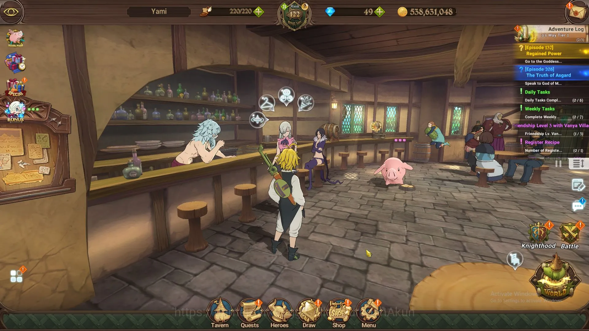 The Seven Deadly Sins: Grand Cross Midgame ASIA|2,4M CC|5 UR + Collabs (Konosuba,Solev)|ODK3/ image 1