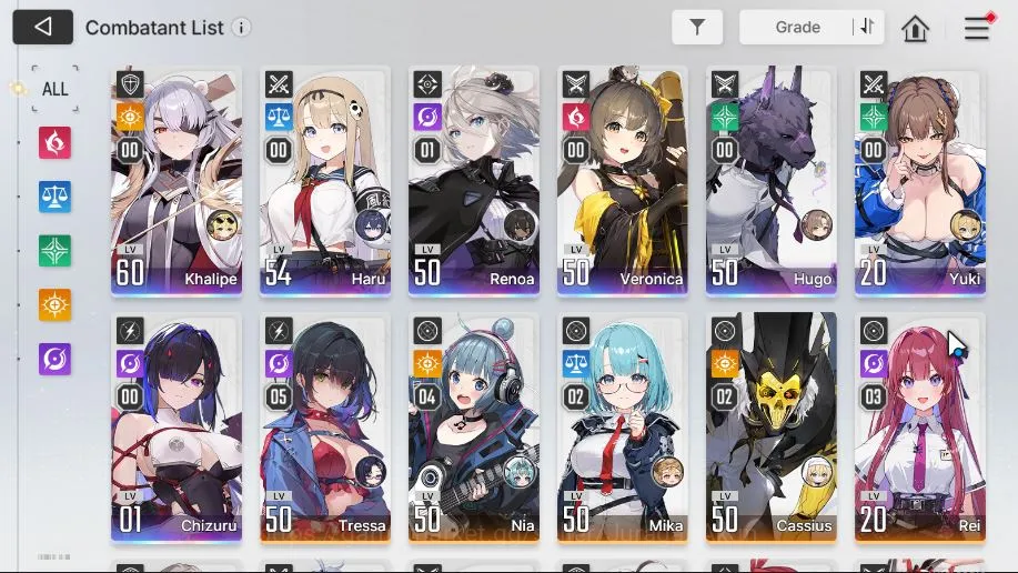 Chaos Zero Nightmare Accounts Global|LV 51|7 SSR [Haru+Sign,Yuki+Sign,Chizuru+Sign,Khalipe,Veronica,etc]|1k 2