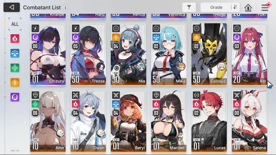 Chaos Zero Nightmare Accounts Global|LV 51|7 SSR [Haru+Sign,Yuki+Sign,Chizuru+Sign,Khalipe,Veronica,etc]|1k 3