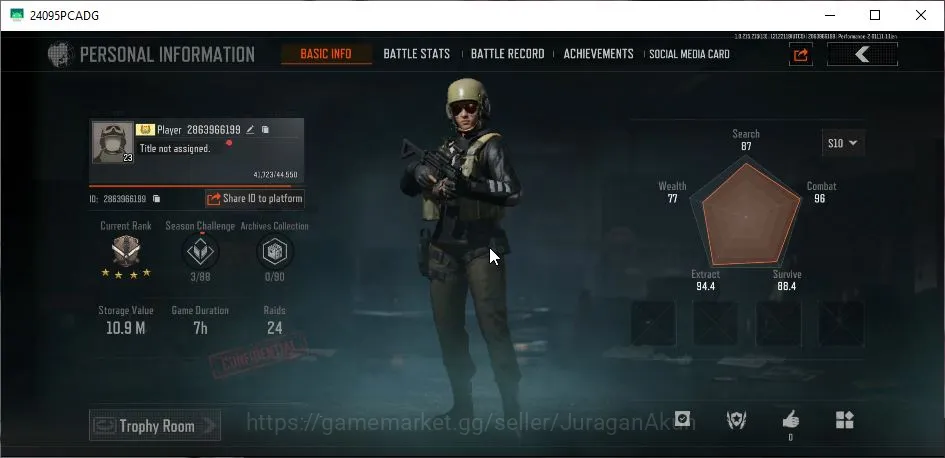 Arena Breakout Starter [MOBILE] Lv23|SV 11M|CV 10M|Ready Raid|MF Hoodie|V image 1