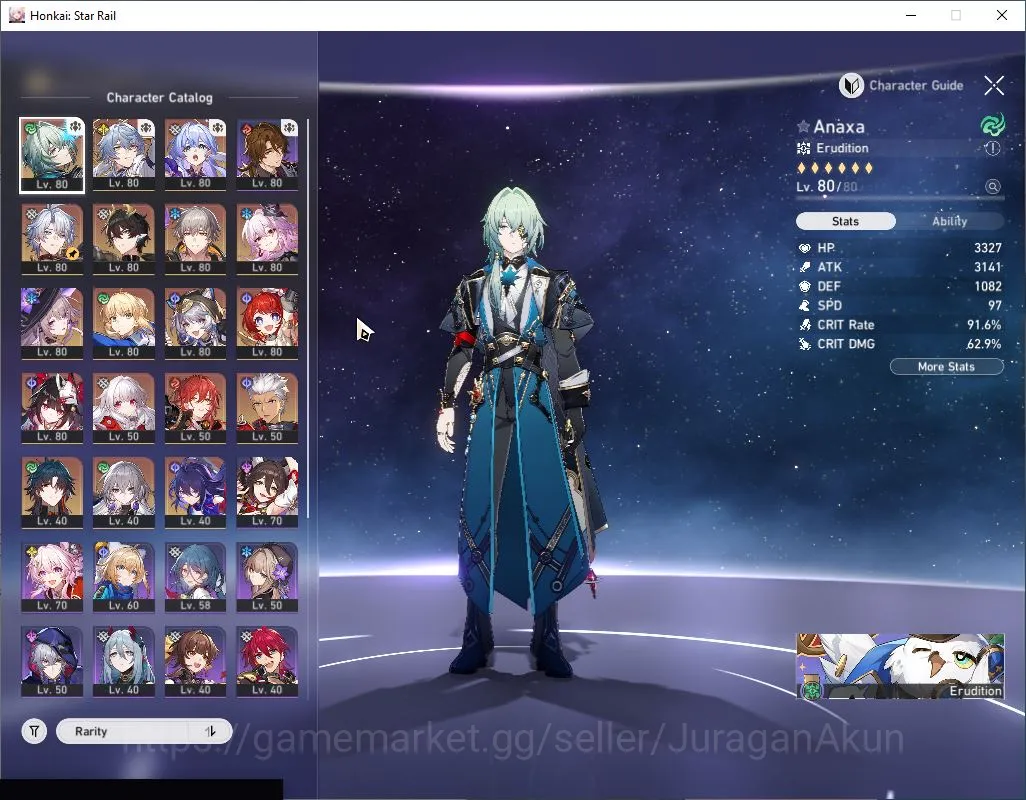 Honkai Star Rail Accounts Mid Game ASIA|TL 70|11 Limit|(E1 Evernight,E1 Anaxa,The Herta,Saber,Archer)+Sign,Phainon,Sunday 2