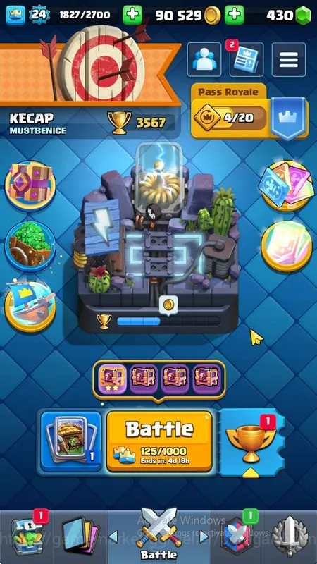 Clash Royale Accounts Lvl 24 | Trophy 3567 | KTL 9 | Card 68 | 2 EVO, 2 image 1