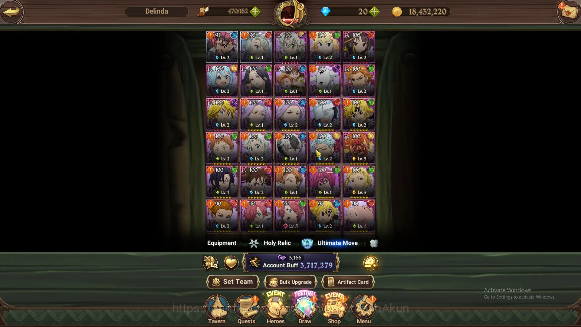 The Seven Deadly Sins: Grand Cross Accounts Endgame Asia|3,7M CC|2 LR+8 UR+Collab 3
