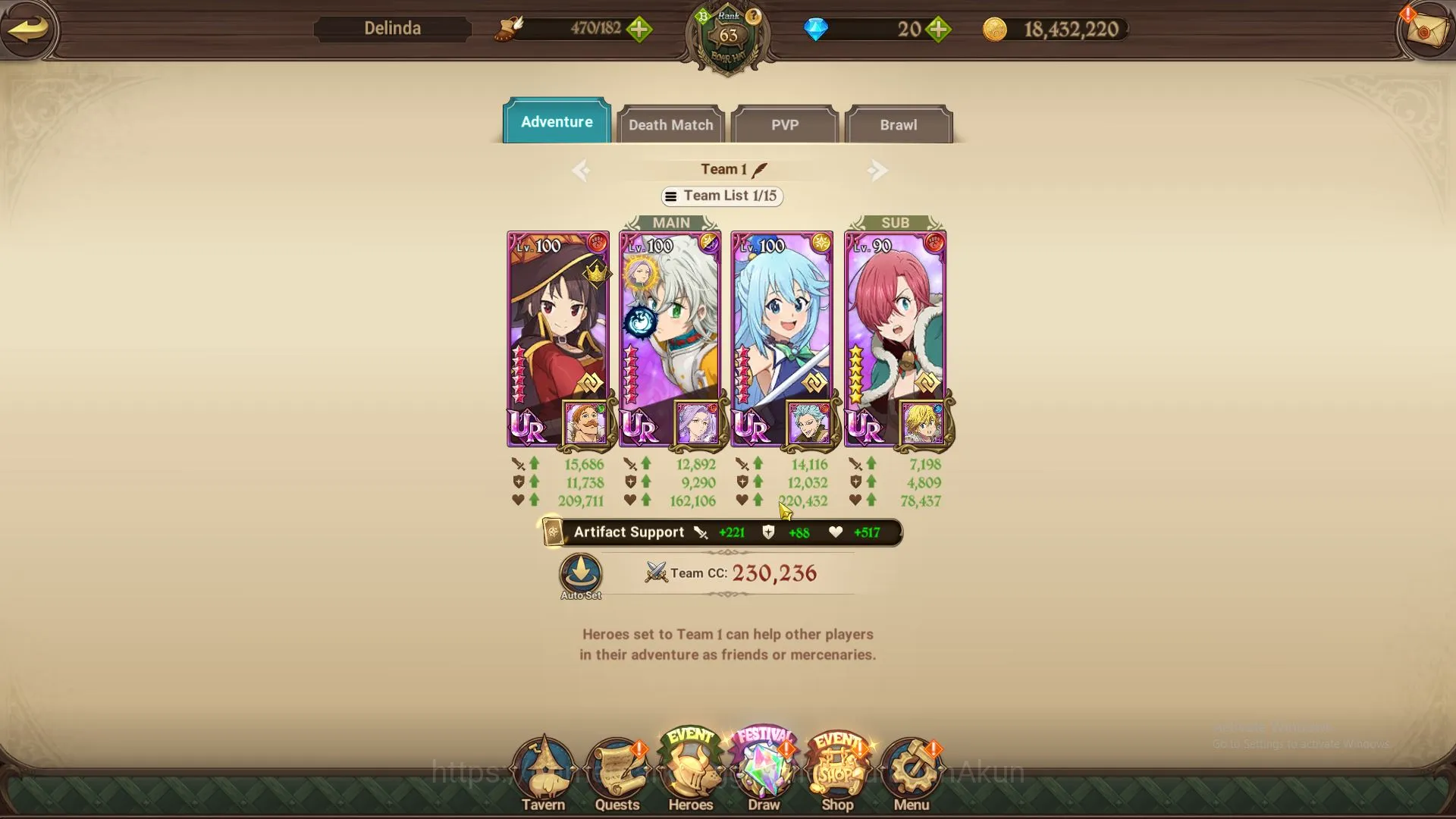 The Seven Deadly Sins: Grand Cross Accounts Endgame Asia|3,7M CC|2 LR+8 UR+Collab 5