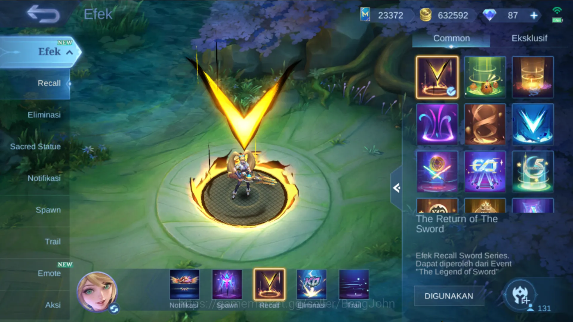 Mobile Legends: Bang Bang Accounts hero 131, skin 382 | legend gusion, kof aurora,kar image 4
