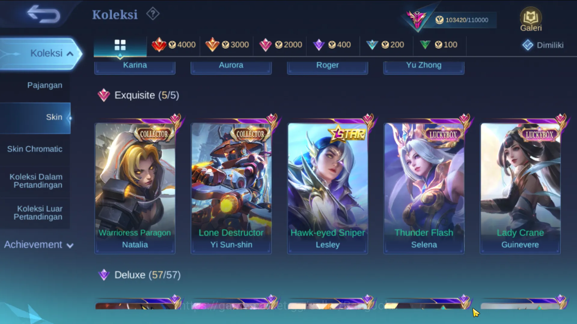 Mobile Legends: Bang Bang Accounts hero 131, skin 382 | legend gusion, kof aurora,kar image 7