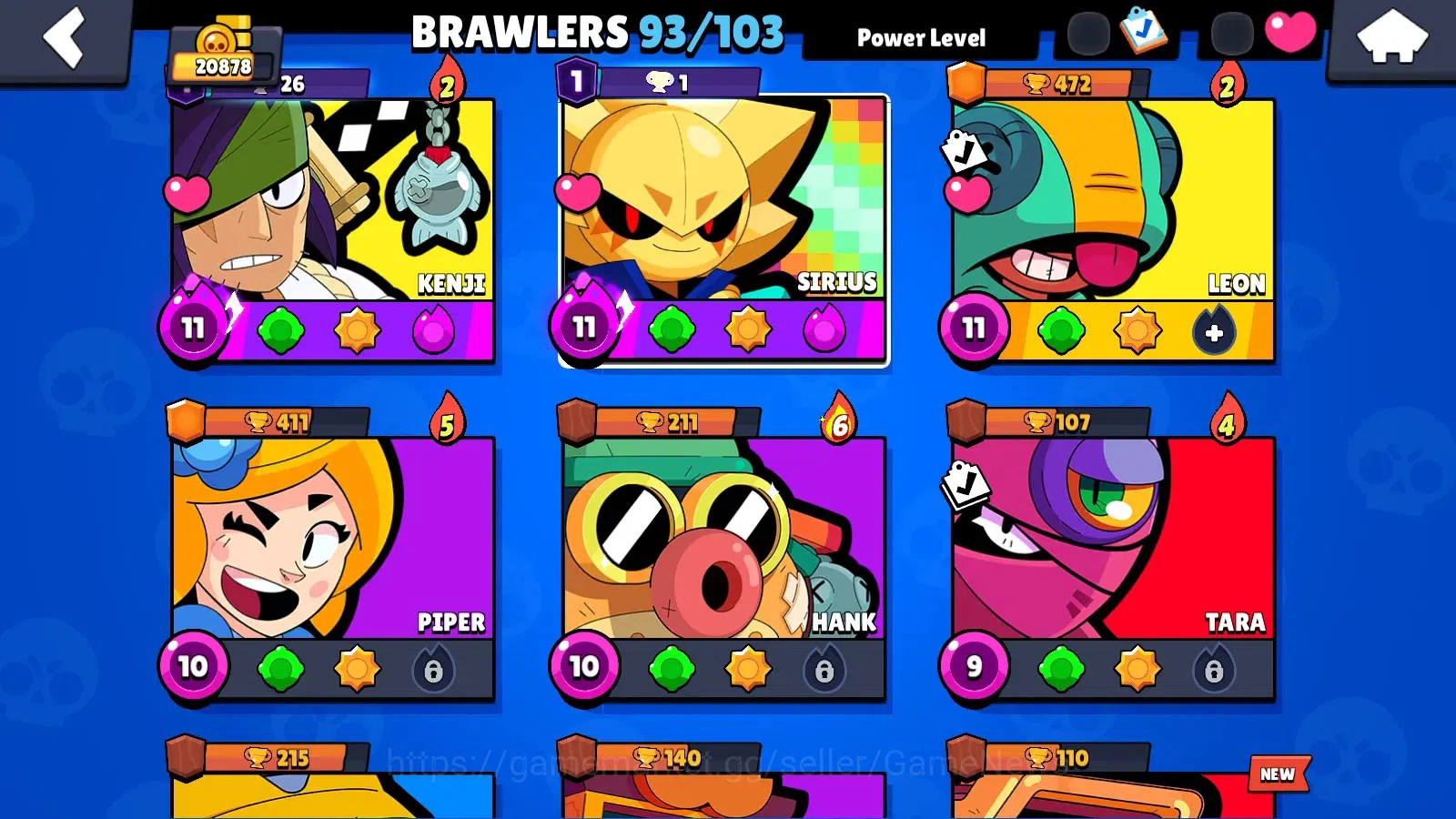 Brawl Stars Accounts 20878 Trophy|93 Brawlers 21 Max|UL(KAZE,SIRIUS)|Le image 12