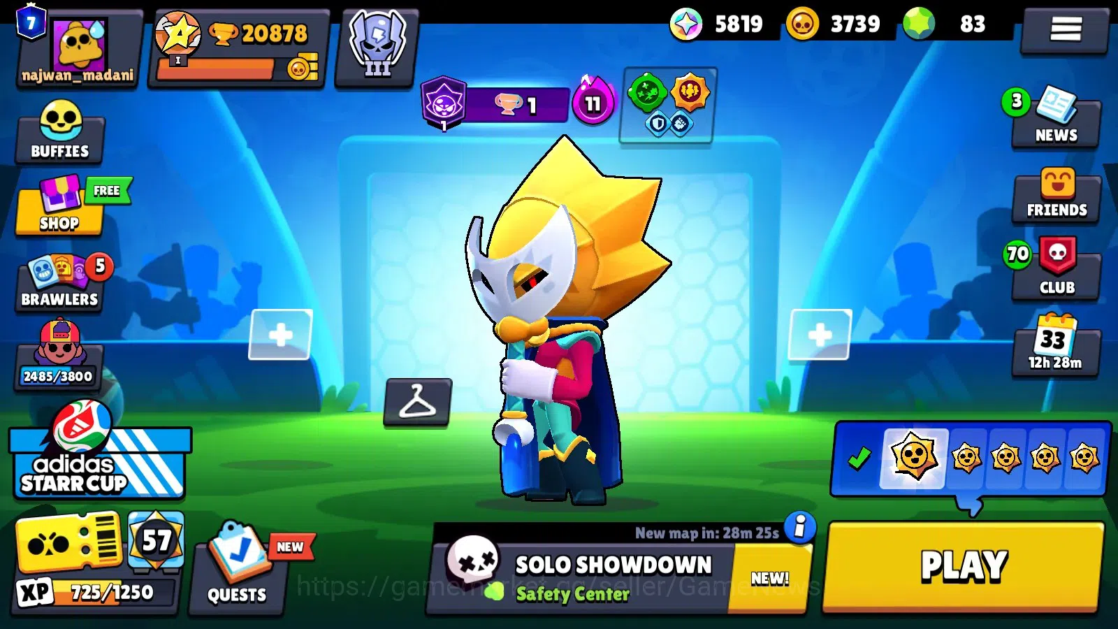 Brawl Stars Accounts 20878 Trophy|93 Brawlers 21 Max|UL(KAZE,SIRIUS)|Le image 3