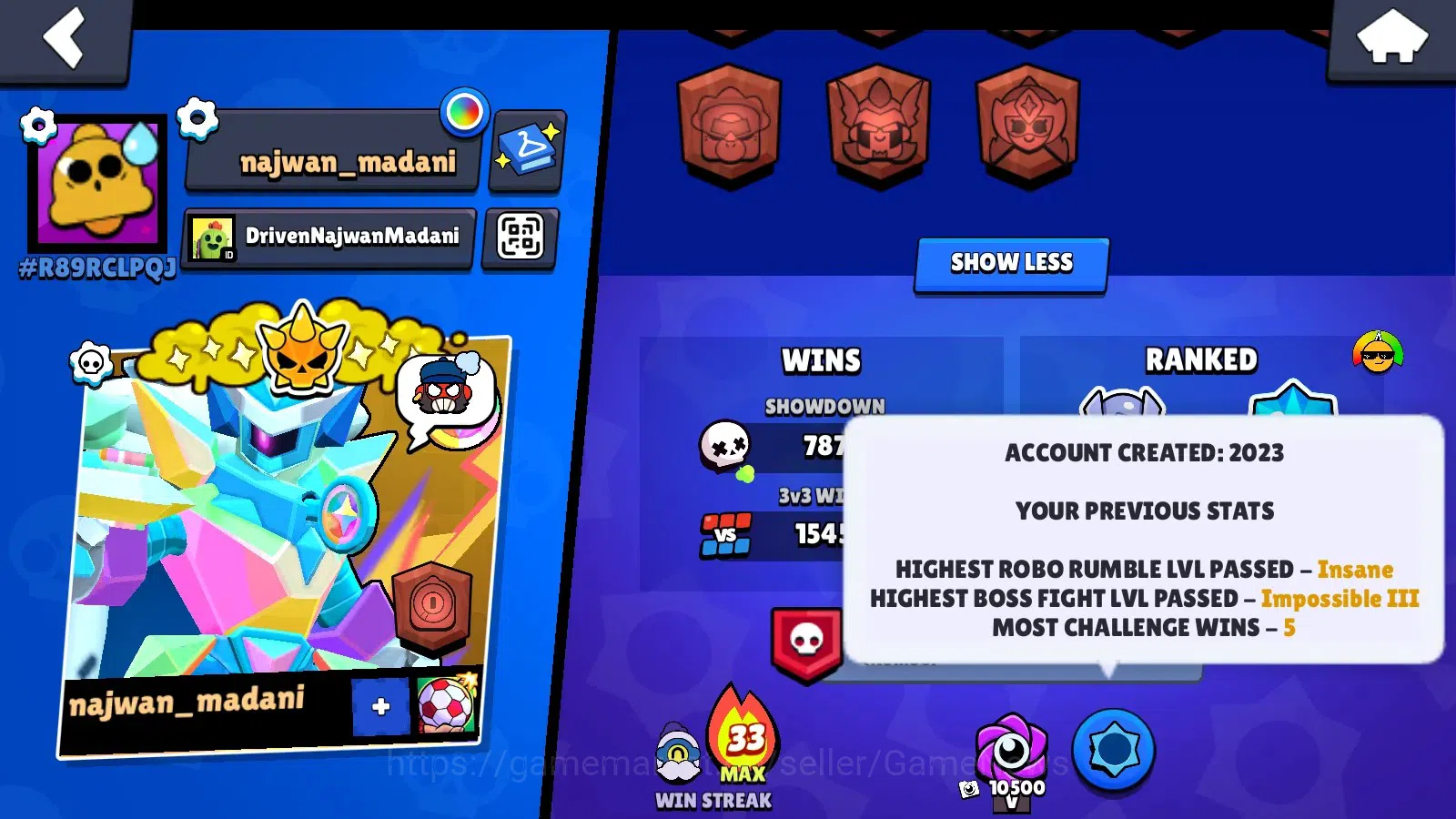 Brawl Stars Accounts 20878 Trophy|93 Brawlers 21 Max|UL(KAZE,SIRIUS)|Le image 5