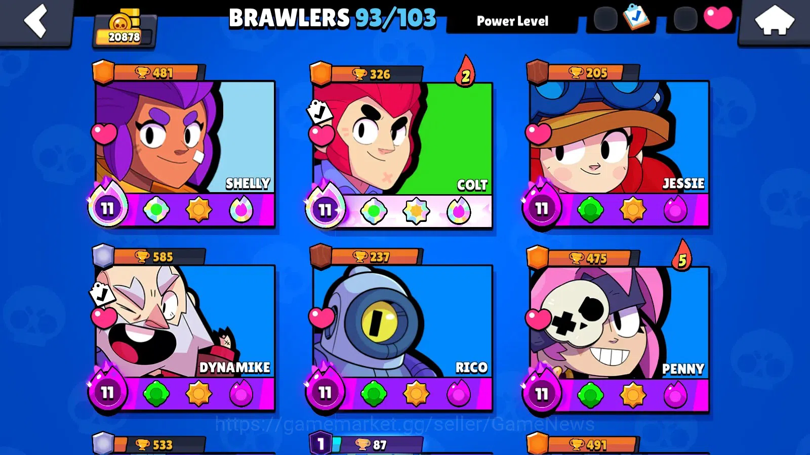 Brawl Stars Accounts 20878 Trophy|93 Brawlers 21 Max|UL(KAZE,SIRIUS)|Le image 9