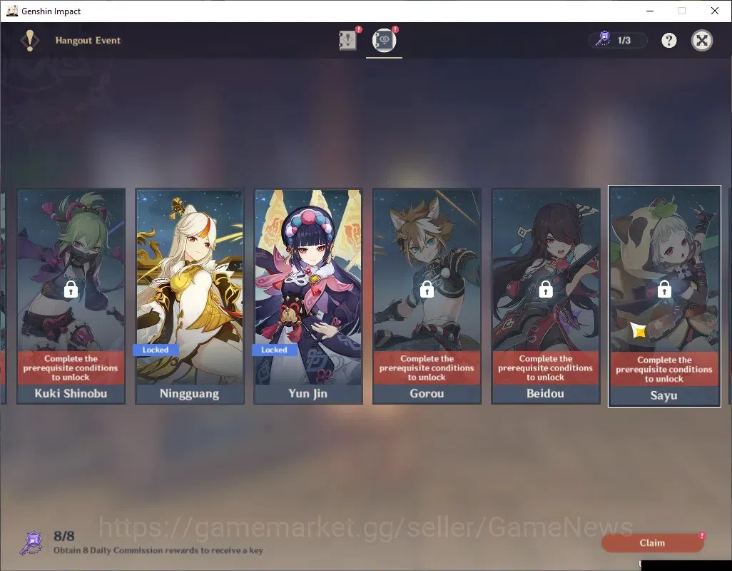 Genshin Impact Accounts ASIA|AR 48|4 Limited + 1 (*5Weapon)|Mavuika,Nicole image 17