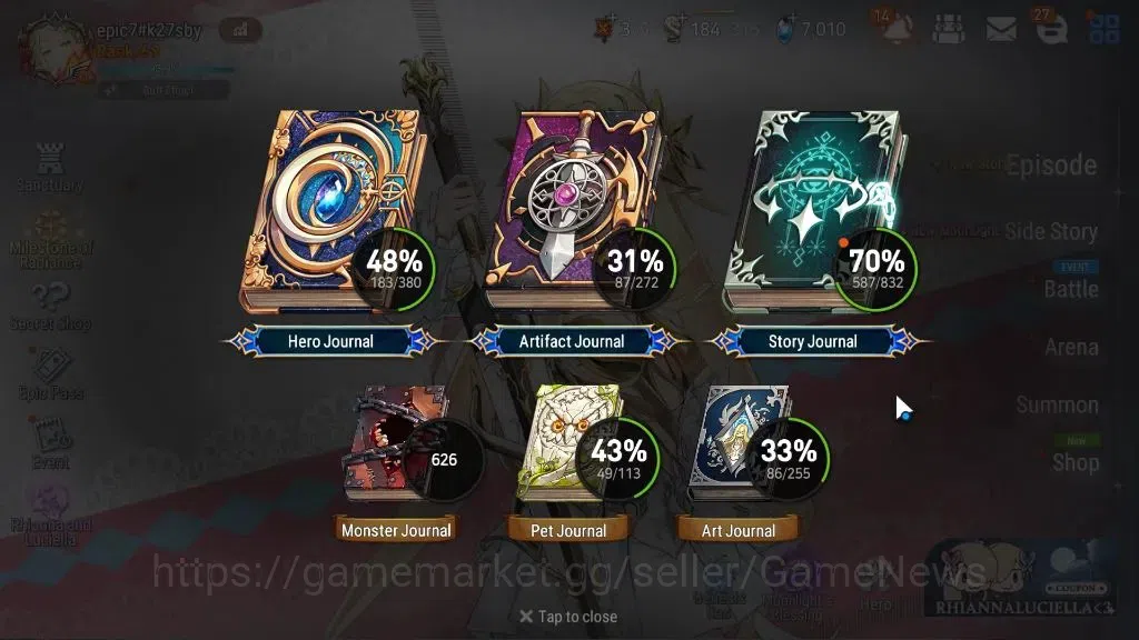 Epic Seven Accounts GLOBAL Unverif|15 ML(Salome,Belian,MOS Iseria)+PBy image 3