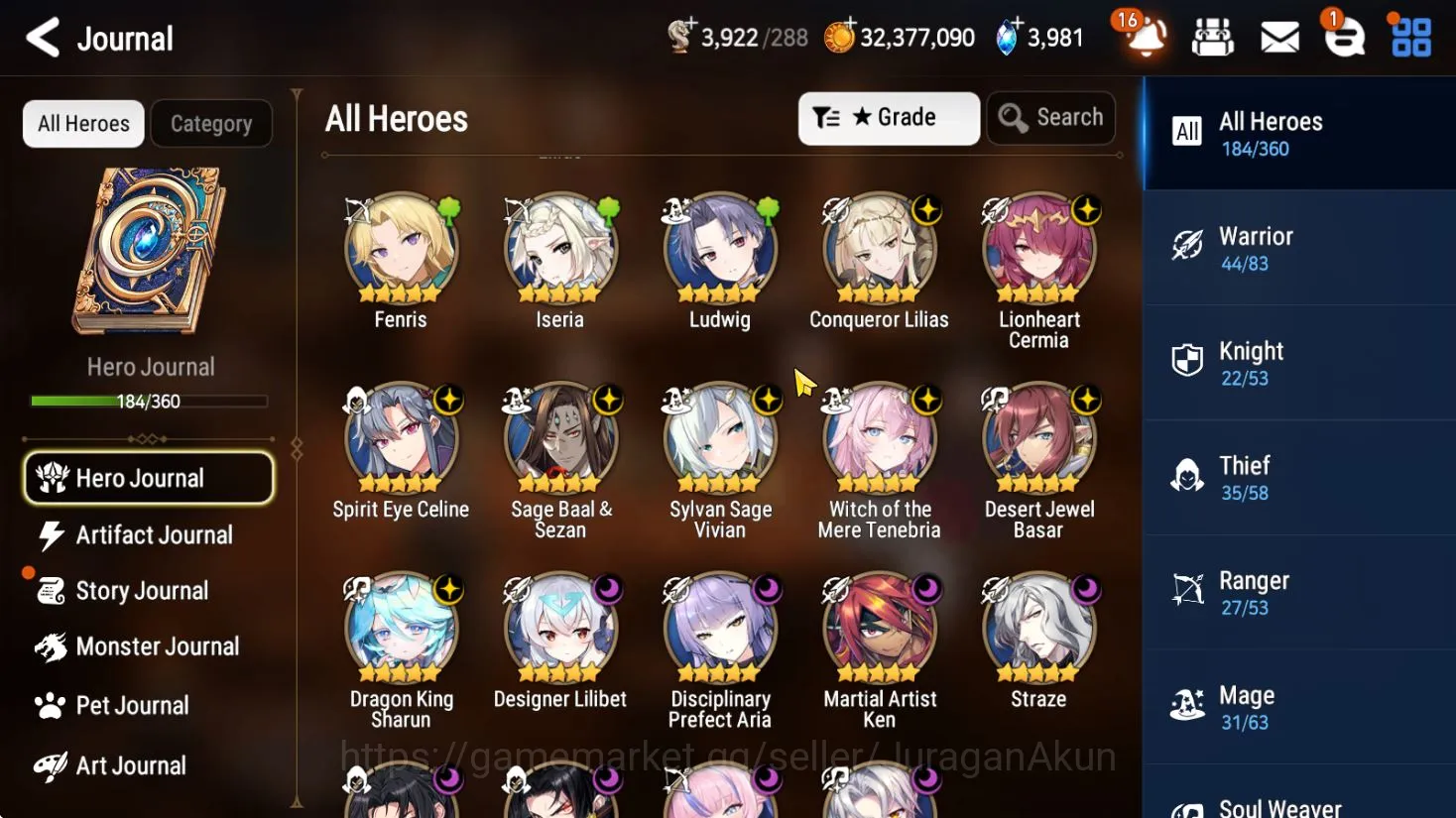 Epic Seven Mid-Tier Global Unverif|Low Progress|16 ML[SE Celine,WOTM T image 1