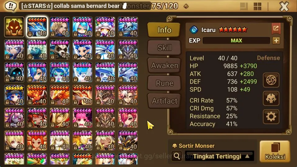 Summoners War: Sky Arena Accounts Asia |Lv 83|1 LD [Ongyouki]|28+NB5(Nora,Abellio,Ch image 2