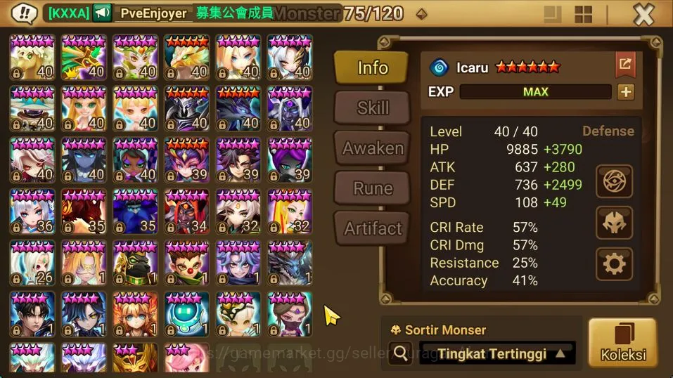 Summoners War: Sky Arena Accounts Asia |Lv 83|1 LD [Ongyouki]|28+NB5(Nora,Abellio,Ch image 3