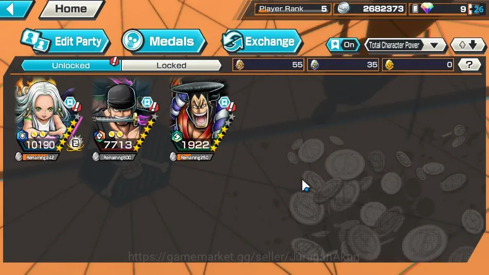 One Piece Bounty Rush Accounts Global| 3 META EX|Seraphim S Snake,Onigashima Roro image 4