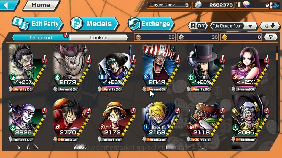 One Piece Bounty Rush Accounts Global| 3 META EX|Seraphim S Snake,Onigashima Roro image 7