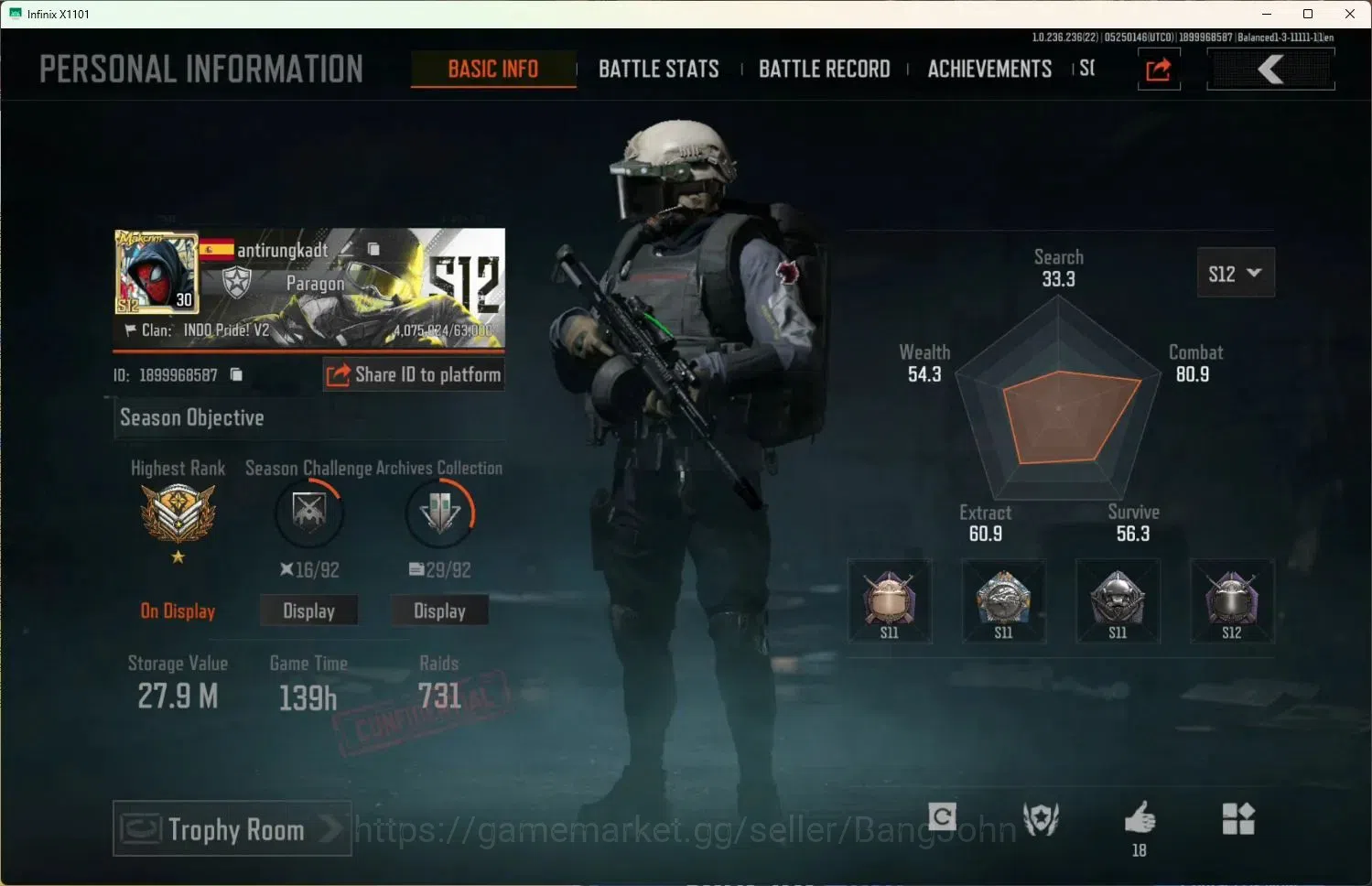 Arena Breakout Accounts High-End Mobile | LV 30 | SV 27.9 M | CV 15.0 M |Exclusive X-Ray H416, Koi LR-AR2, Koi AK-102| more 1
