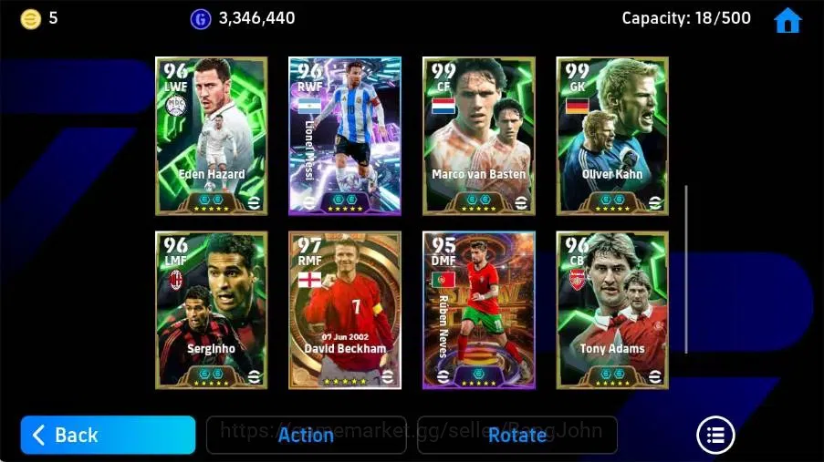 eFootball Accounts Mobile|PW 3159|Gabriel Batistuta Epic,David Beckha image 4