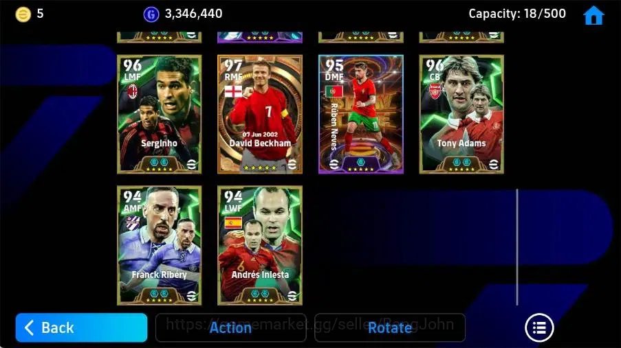 eFootball Accounts Mobile|PW 3159|Gabriel Batistuta Epic,David Beckha image 5