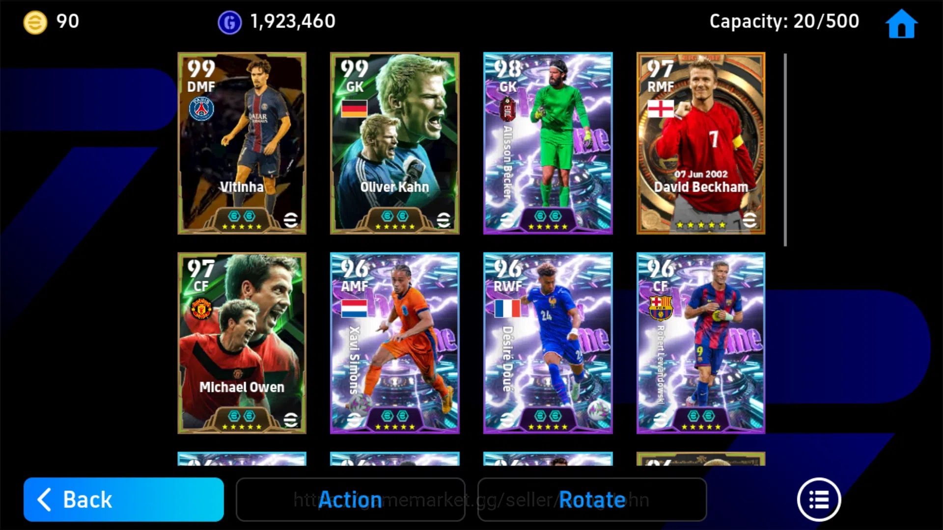 eFootball Accounts Others Power 3169 | Vitnha Balon Dor , Alisson Becker Show time , Xavi Simons Show time , Justin Hubner 4