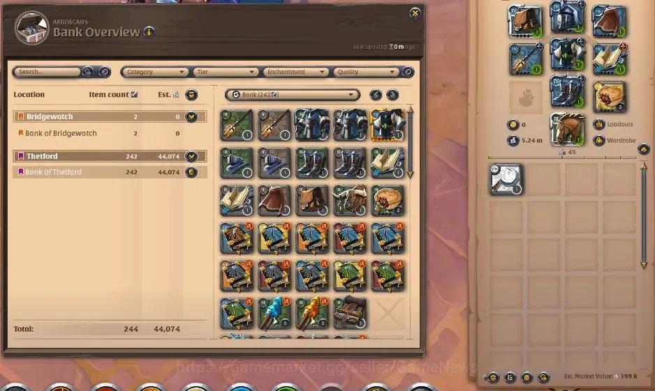 Albion Online Accounts ASIA | 2,18M Total Fame - 5,24M Silver | T8 Ore Mi image 2