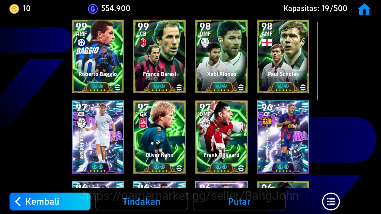eFootball Accounts Others Power 3181 | Fillppo Inzaghi Epic | Baggio Epic | Oliver Khan Epic | Orkun Showtime | Dean 6