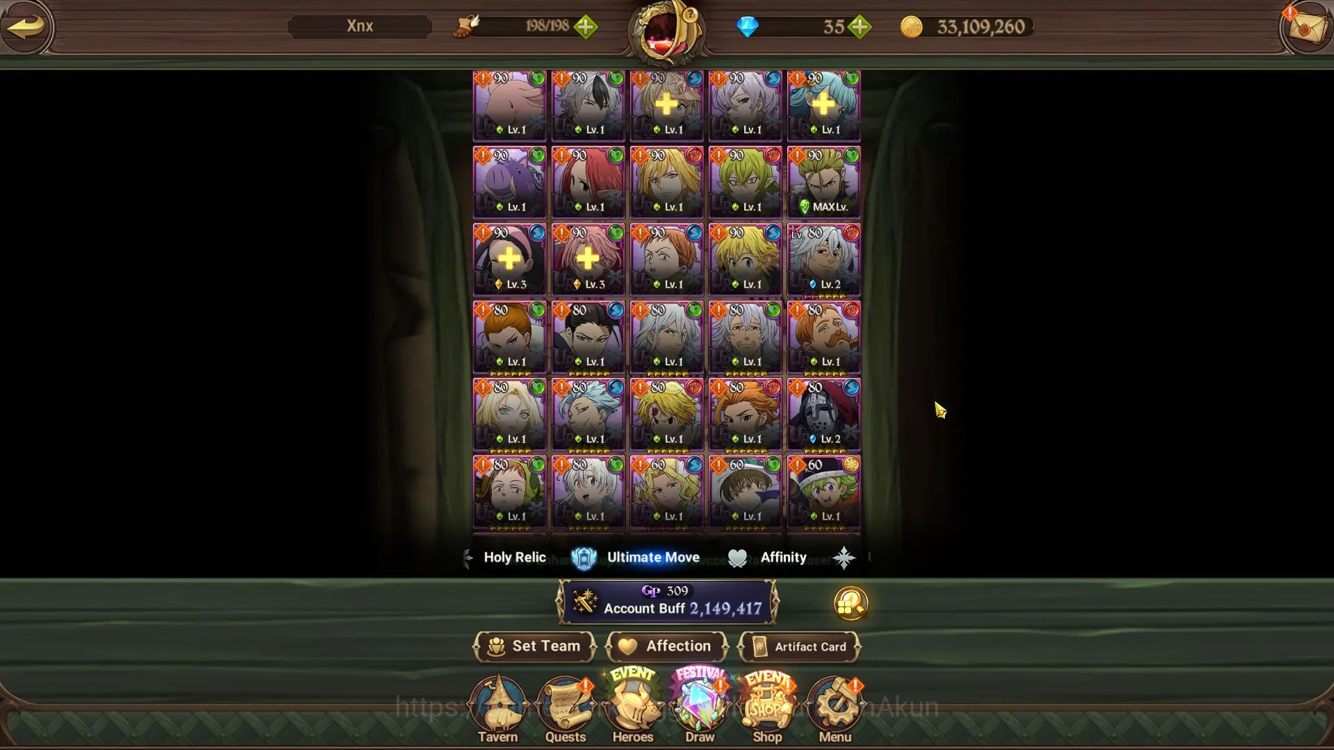 Asia |2,6M CC| 1LR + 3UR + 309 Gems (Elizabeth, Opressor Demon King 3/6, Lancelot, DKMeliodas 2/6) |Code Only| (SDS2147) The Seven Deadly Sins: Grand Cross Accounts Midgame Asia |2,6M CC| 1LR + 3UR + 309 Gems (Elizabeth, Opressor Demon King 3/6
