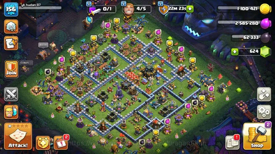 Clash of Clans Accounts High-End TH 17-BH 10|LV 156|Titan 27|Limited Skin|HH 11|BK 46,AQ 63,GW 33,MP 40,RC 14|CN OFF|Protect 6