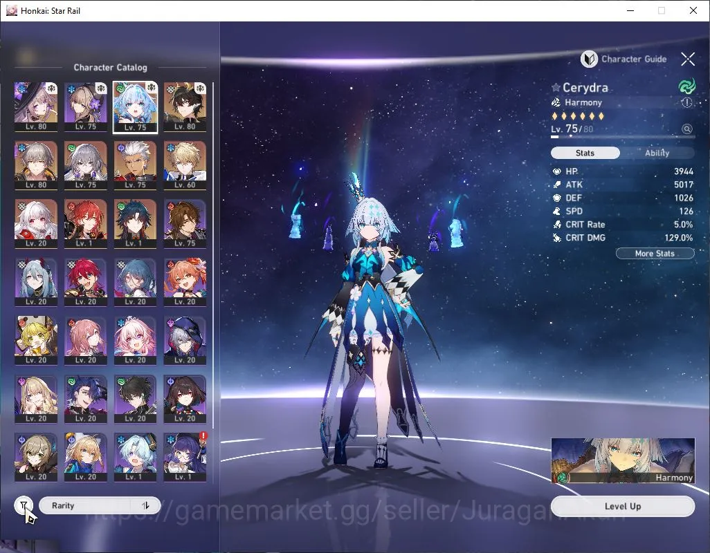 Honkai Star Rail Accounts Mid Game ASIA|TL 63| 4 Limited |The Herta E1+Sign,Cerydra,Dante,Archer|Mc Male|Amphoreus|Take 2
